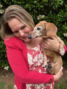 Karen Chiriboga and her dog Toby.